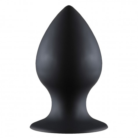 Чёрная анальная пробка Thick Anal Plug Medium - 9,5 см.