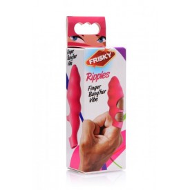 Розовая насадка на палец Finger Bang-her Vibe с вибрацией